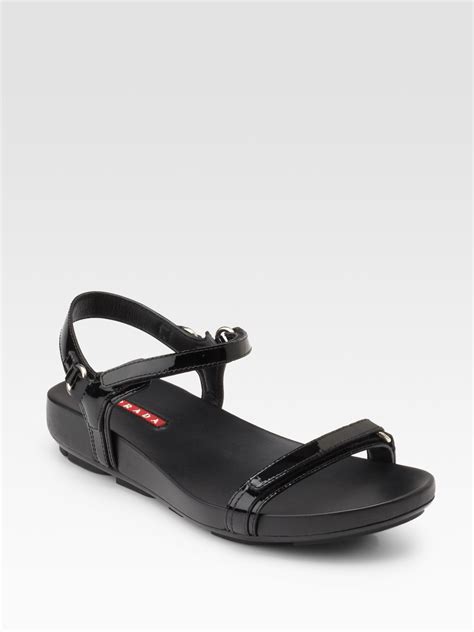 sandales prada|prada flat sandals black.